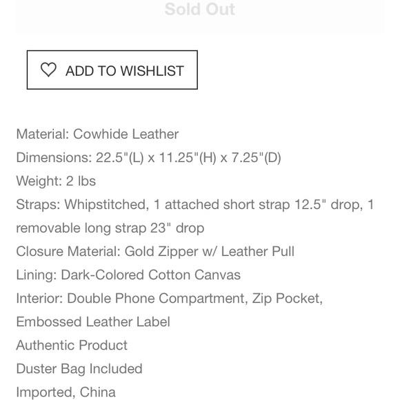 NWT Onna Ehrlich Cognac Leather Rachel Hobo Bag - Picture 8 of 8